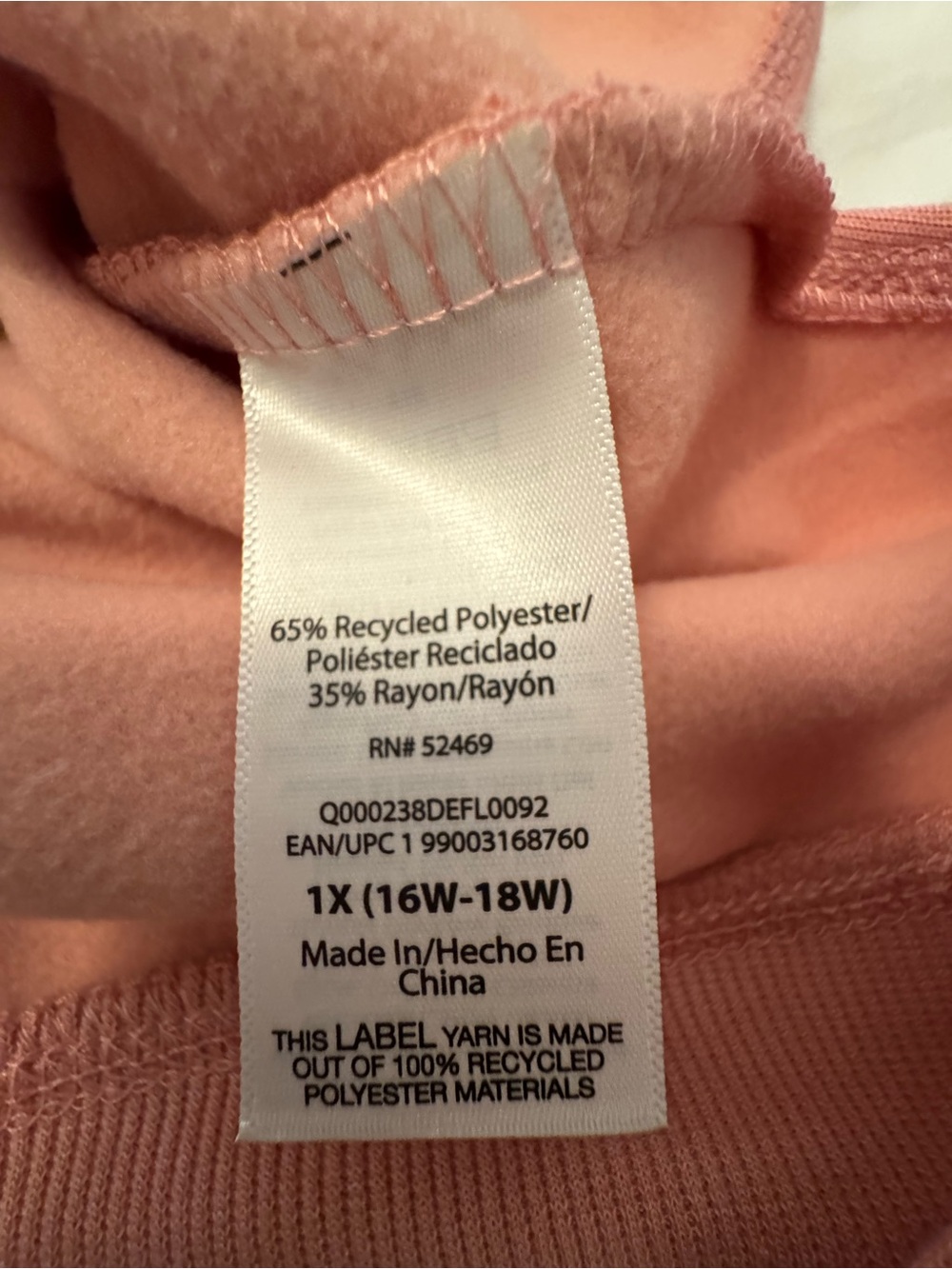 Terra & Sky Dusty Coral Pullover with Logo Tag - Picture 6 of 7